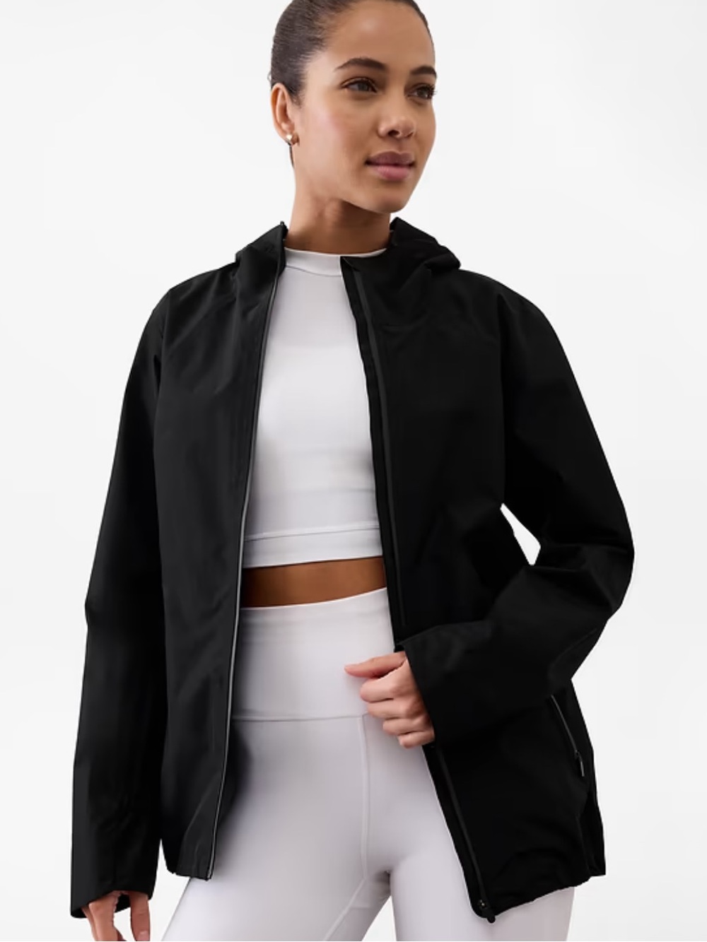 ATHLETA NWT BLACK RAIN-JACKET M WATERPROOF - Picture 9 of 9
